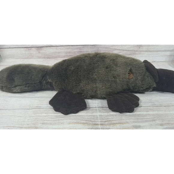 Koala Mates Plush Platypus Stuffed Animal Brown Realistic 27" Non-Allergenic - Picture 2 of 4